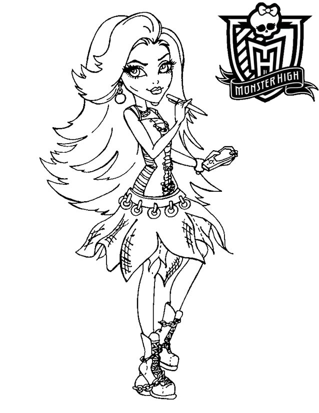 Spectra vondergeist monster high coloring page