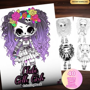 Goth girl coloring
