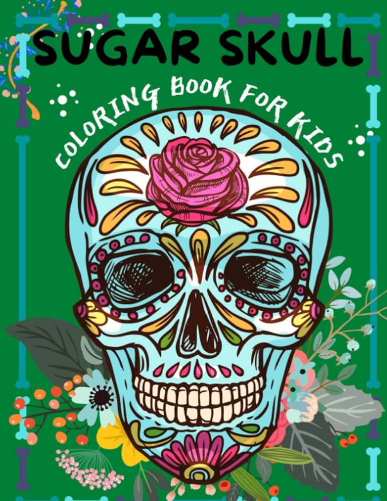 Sugar skull loring book for kids easy beautiful day of the dead dia de los muertos designs loring pages for kids to years lors spectrum armani