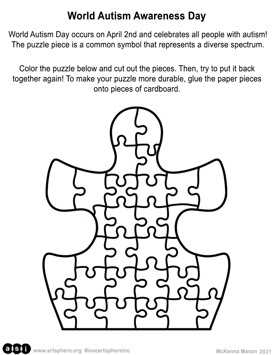World autism awareness day handout art sphere inc