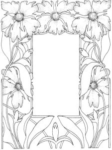 Frame coloring pages for adults kids