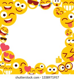 Photo frame funny emoji empty blank stock vector royalty free