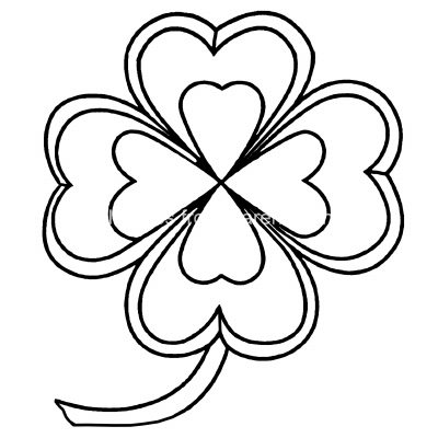 Four leaf clover outline