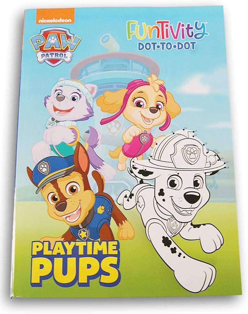 Pup patrol coloring book with marshall skye everest chase paw dot