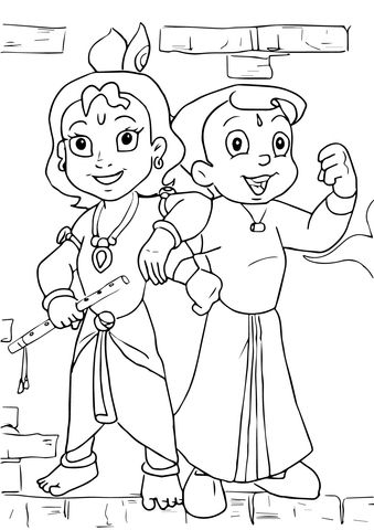 Pehalwan runaway chota bheem colorg pages cartoon colorg pages easy cartoon drawgs superhero colorg pages