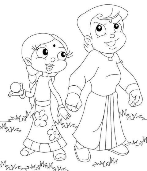 Coloring pages cute chota bheem coloring pages your toddler will love