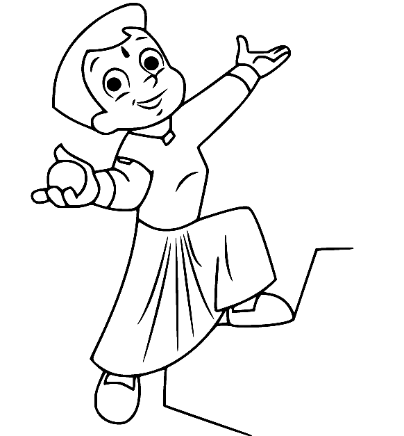 Chhota bheem coloring pages printable for free download