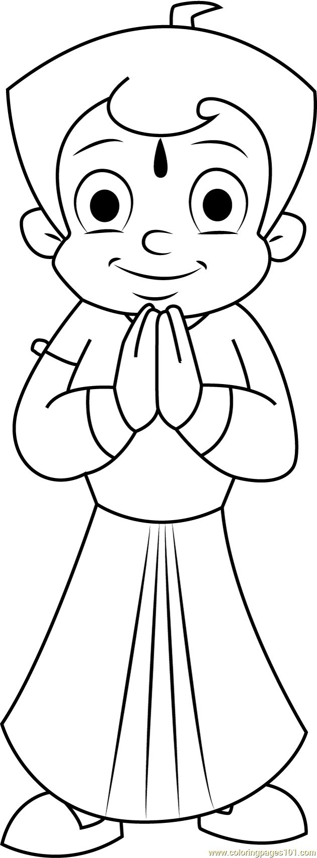 Namaste colorg page for kids