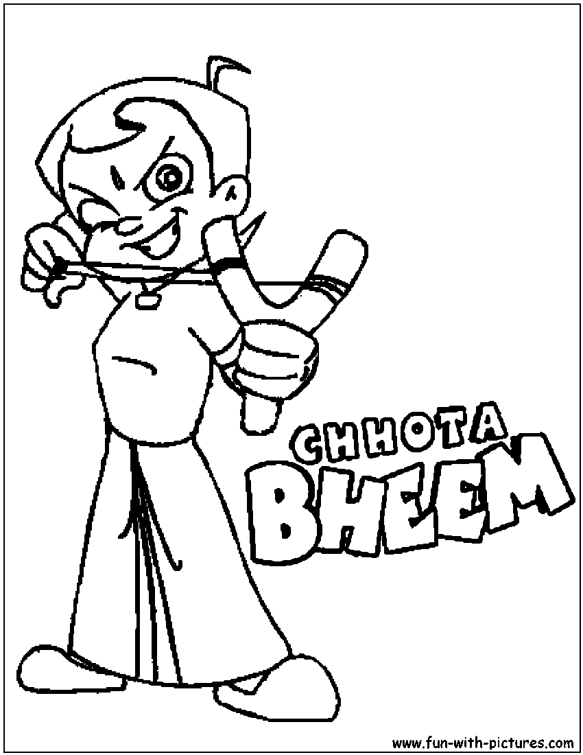 Chhota bheem coloring page