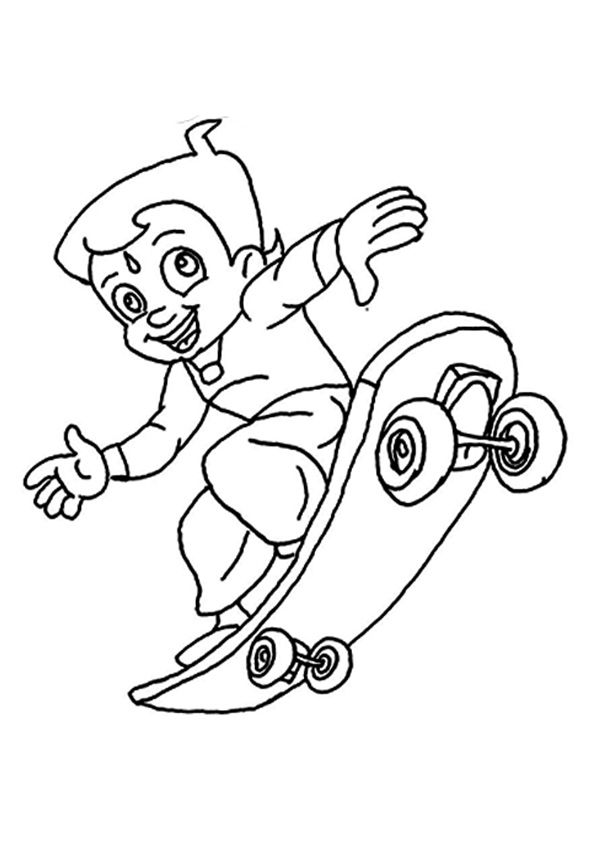 Free printable chhota bheem connect dots coloring picture assignment sheets pictures for child