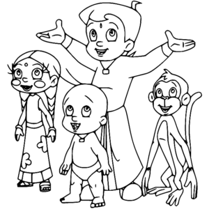Chhota bheem coloring pages printable for free download