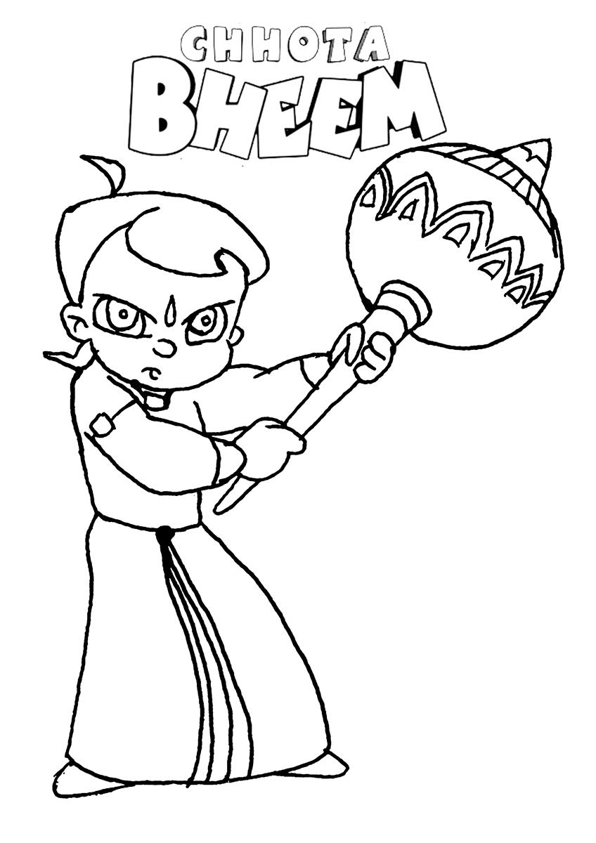 Chhota bheem coloring page