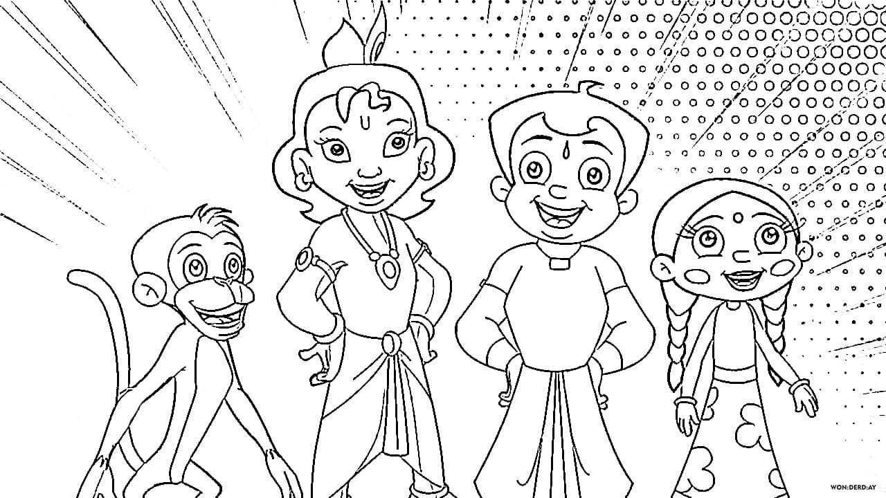 Chotta bheem coloring pages images free printable