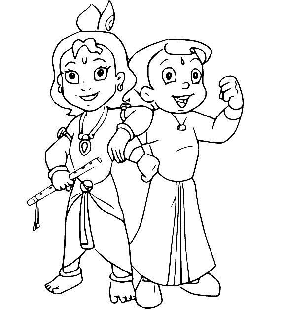 Chhota bheem coloring pages printable for free download