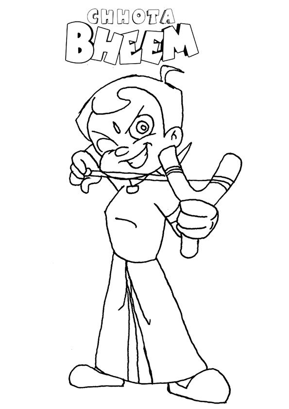 Free printable chhota bheem connect dots coloring picture assignment sheets pictures for child