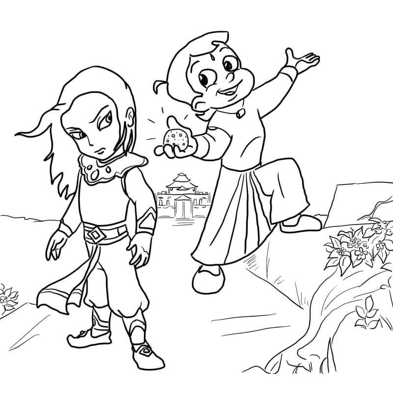 Chhota bheem coloring pages