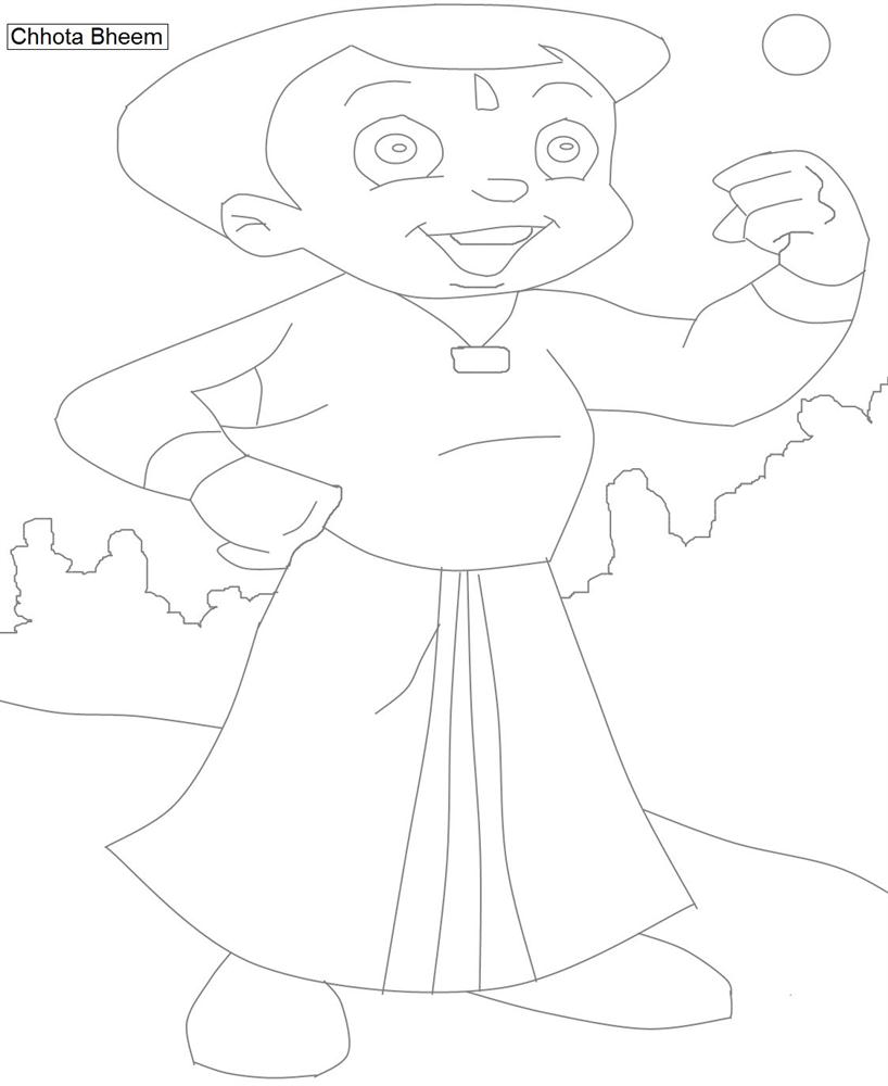 Chhota bheem coloring page