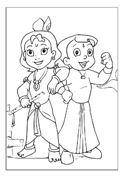 Printable chhota bheem coloring pages for creative adventures in dholakpur