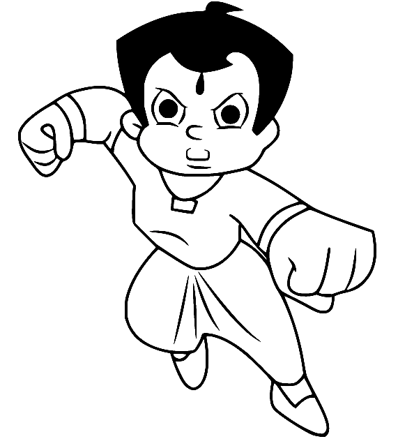 Chhota bheem coloring pages printable for free download