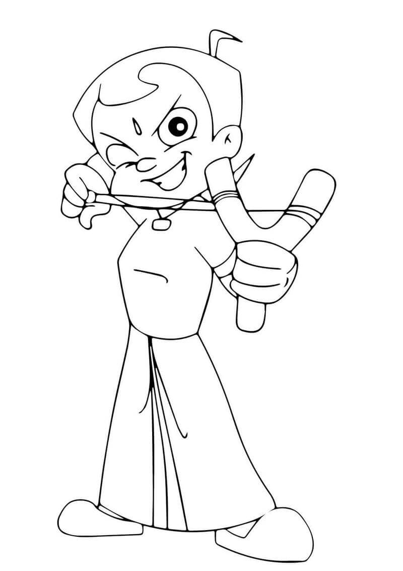 Cool chotta bheem coloring page