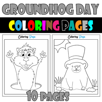 Groundhog day coloring pages groundhog coloring sheets tpt