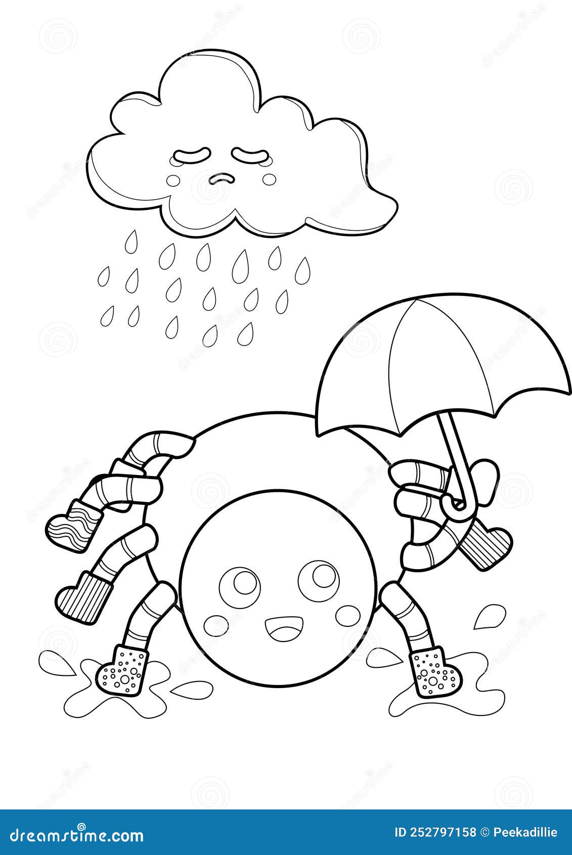 Itsy bitsy spider theme coloring kids and adult stock illustration