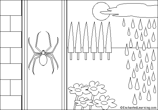 Itsy bitsy spider printout