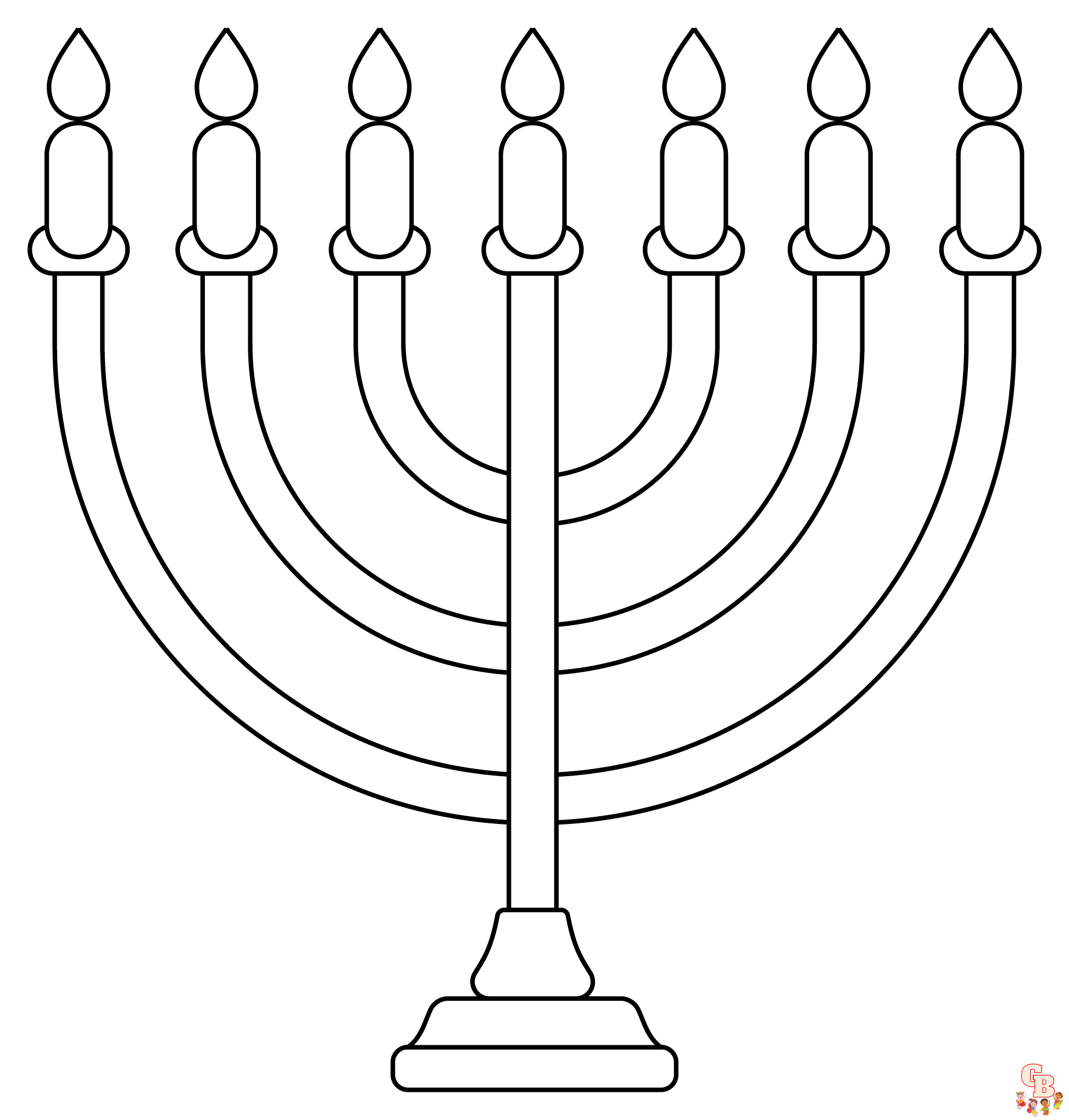 Printable menorah coloring pages free for kids and adults