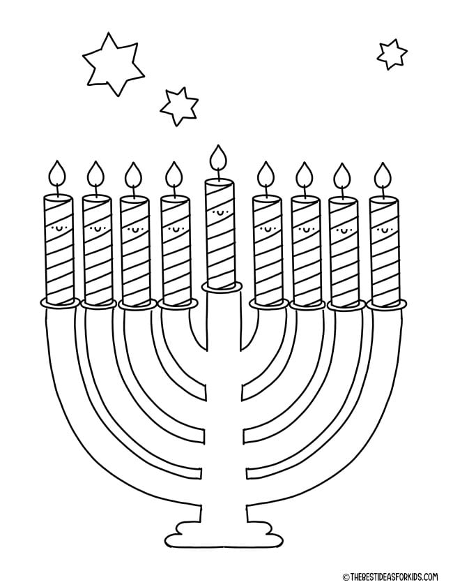 Hanukkah coloring pages free printables