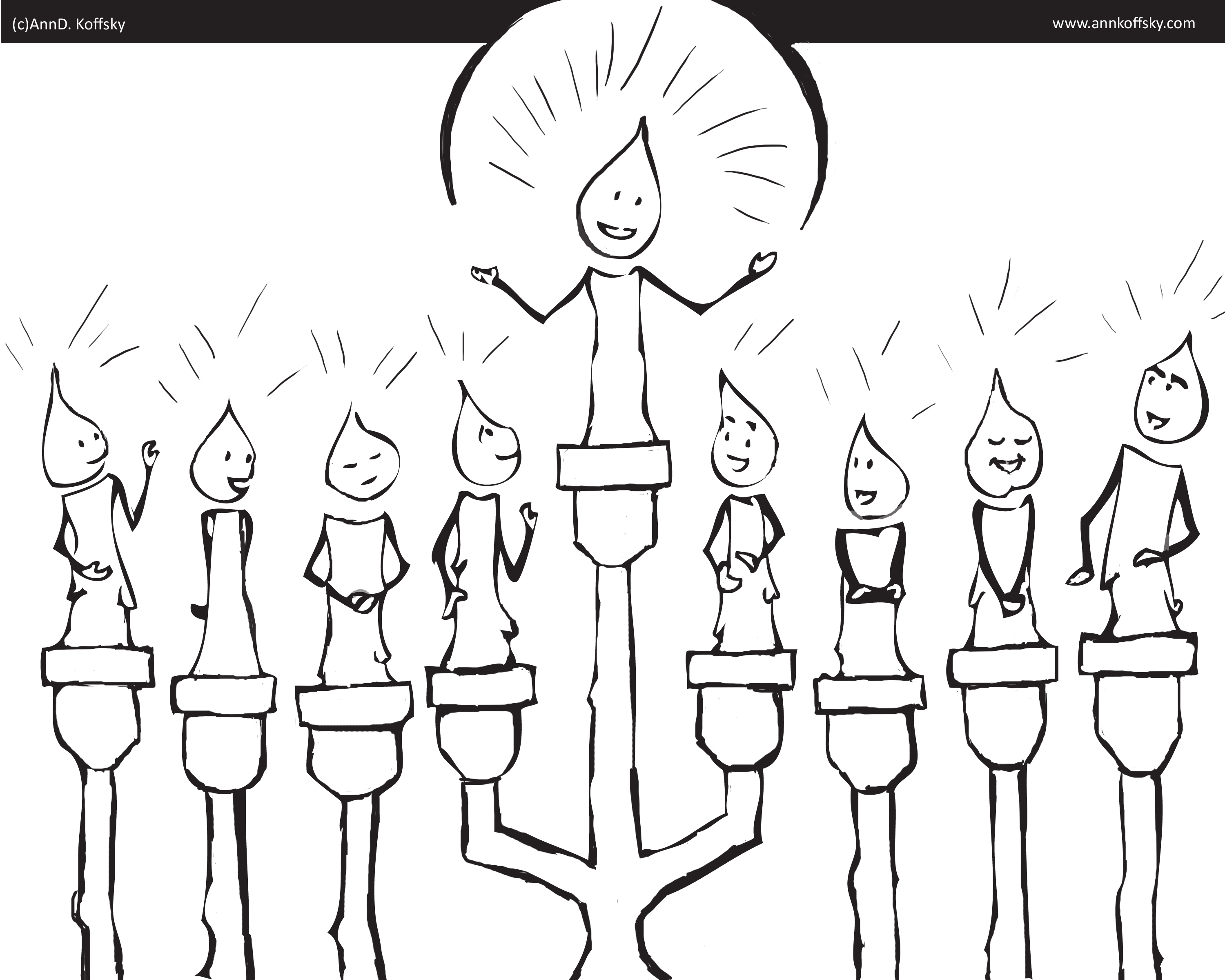 Happy chanukah coloring page â ann d koffsky