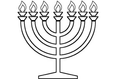 Hanukkah coloring pages menorahs