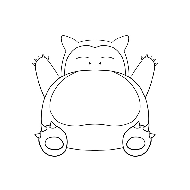 Snorlax coloring page