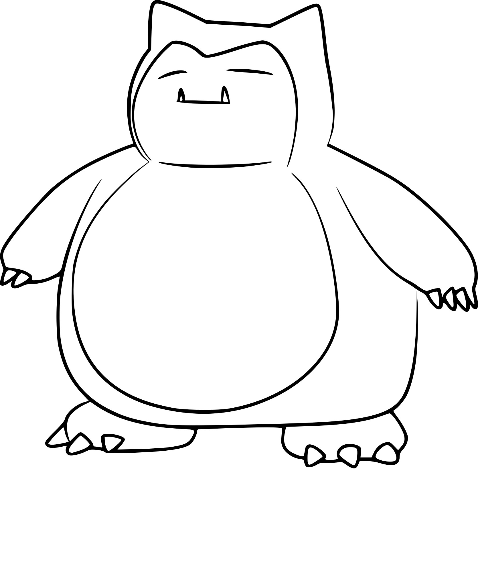 Snorlax pokemon go coloring page