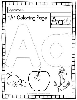 Abc beginning sounds coloring pages by searching for silver tpt