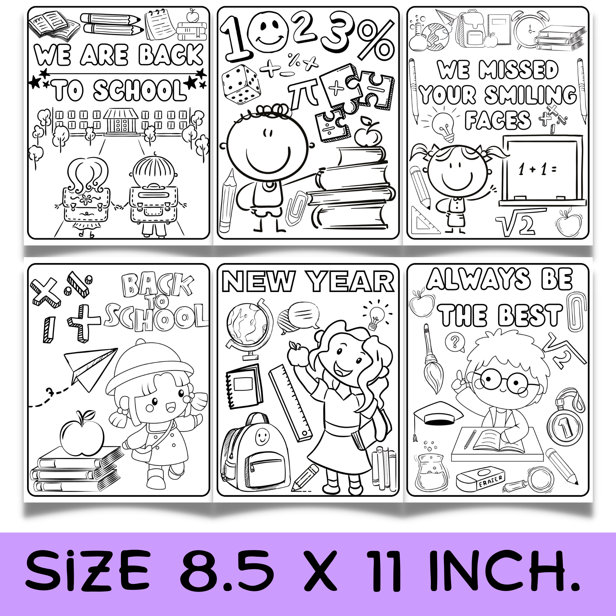 Back to school beginning of year coloring pages made by teachers