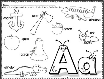 Learning letters alphabet beginning sounds coloring sheets for toddlers pdf
