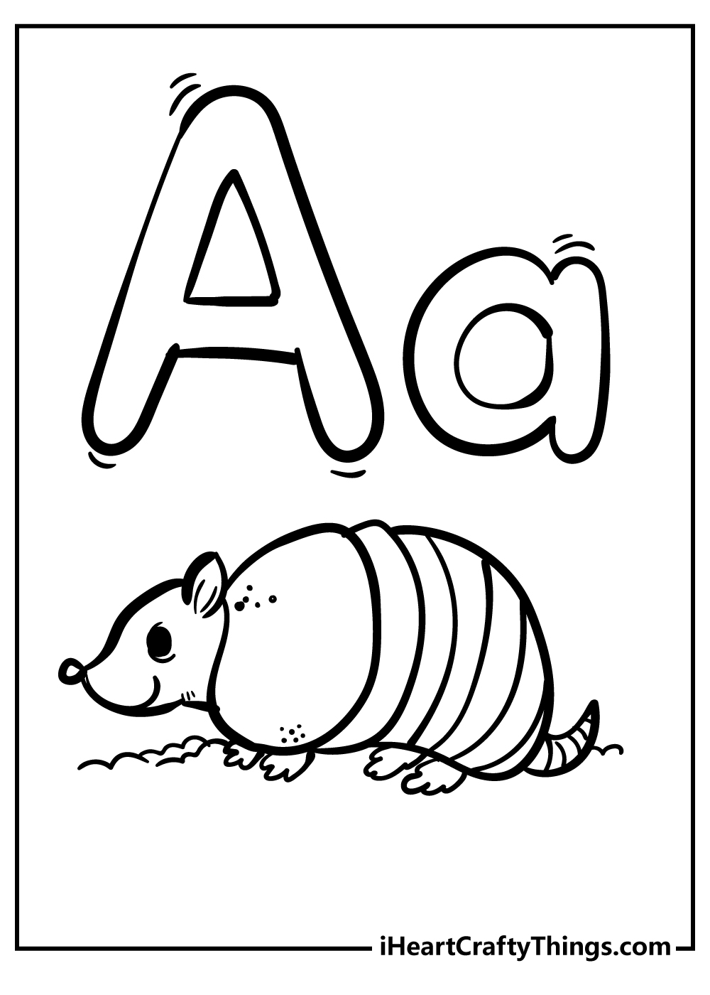 Letter a coloring pages free printables