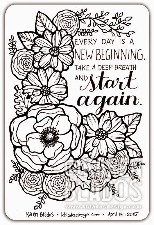 Take a deep breath and start again quote coloring pages coloring pages inspirational detailed coloring pages