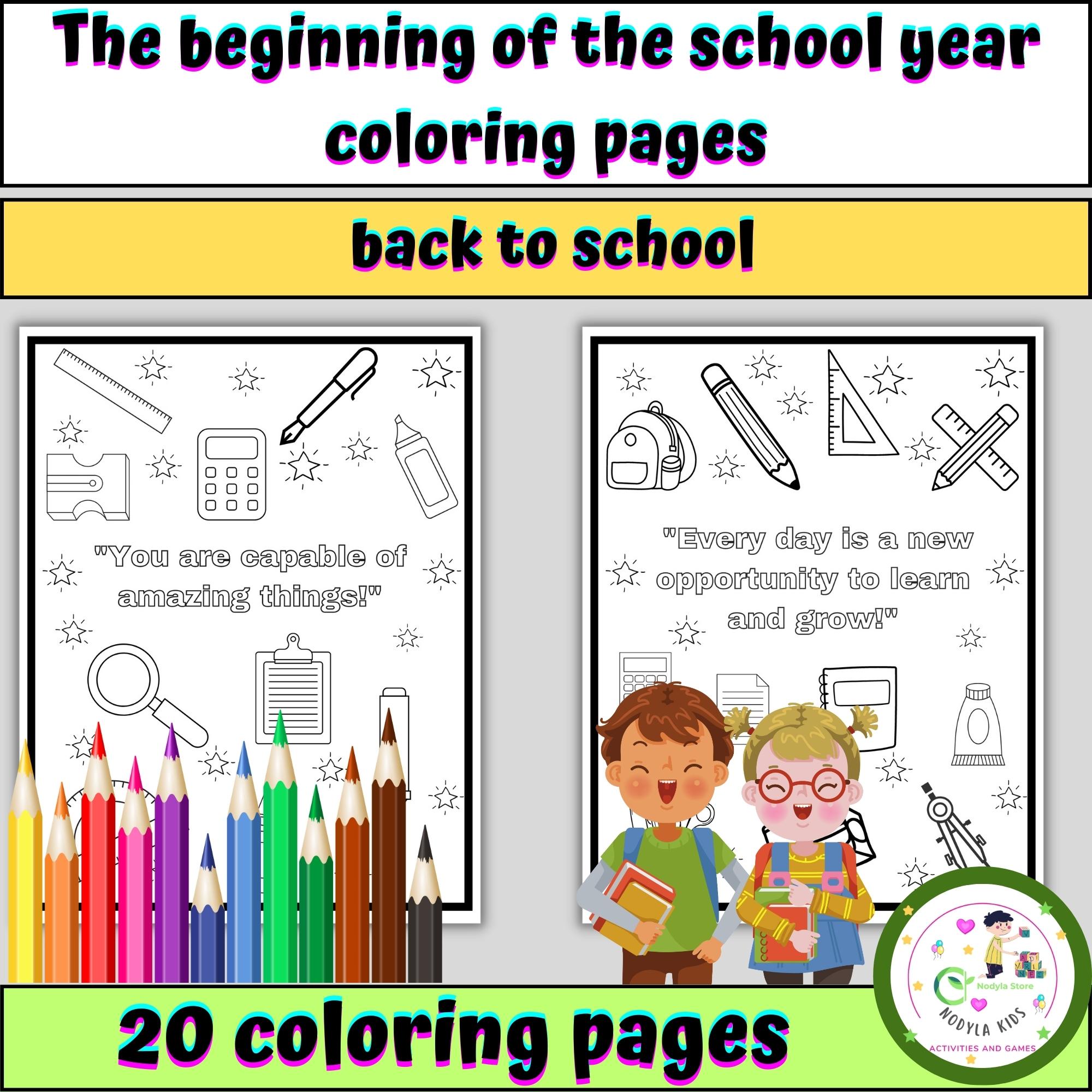 The beginning of the school year coloring pages made by teachers