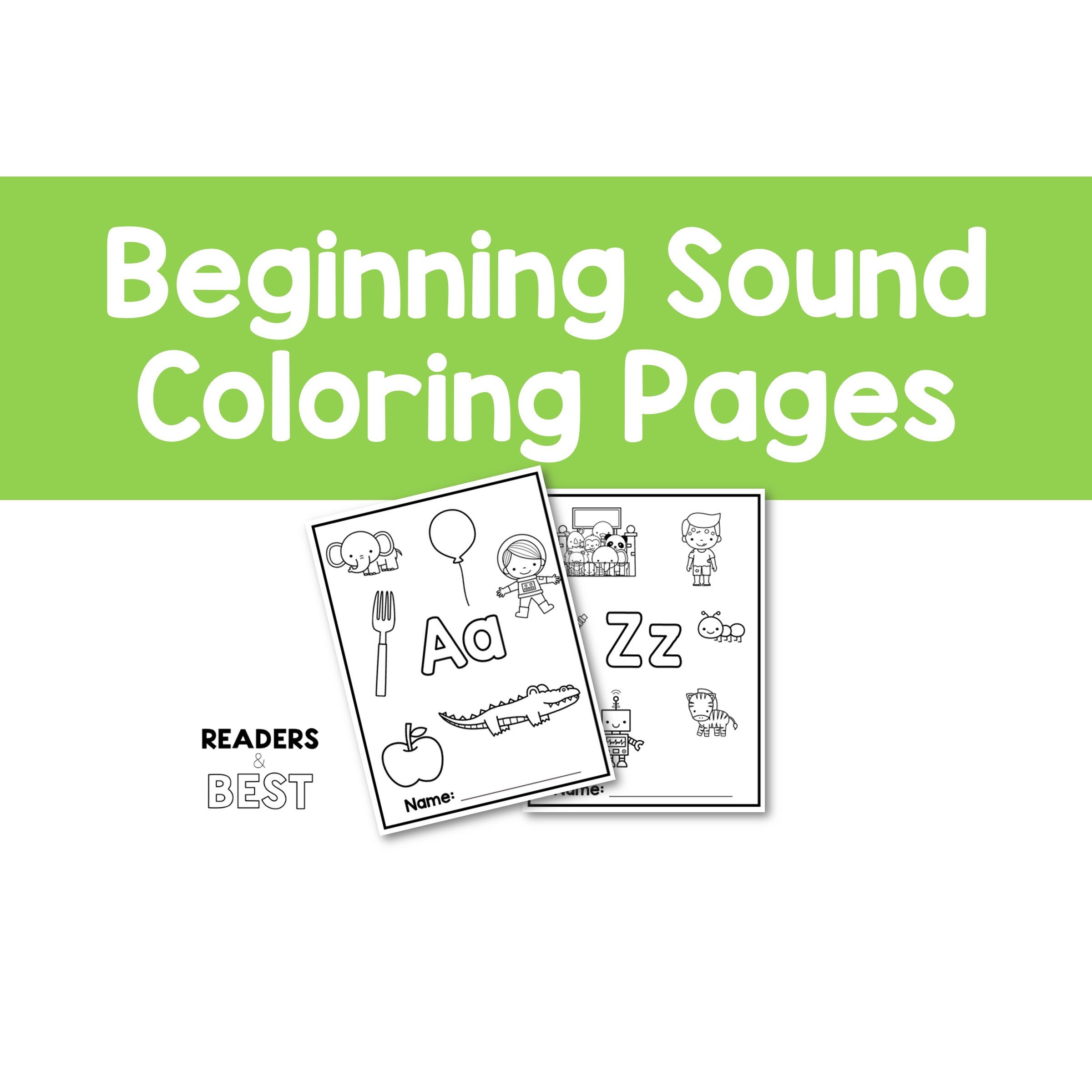 Beginning sound coloring pages
