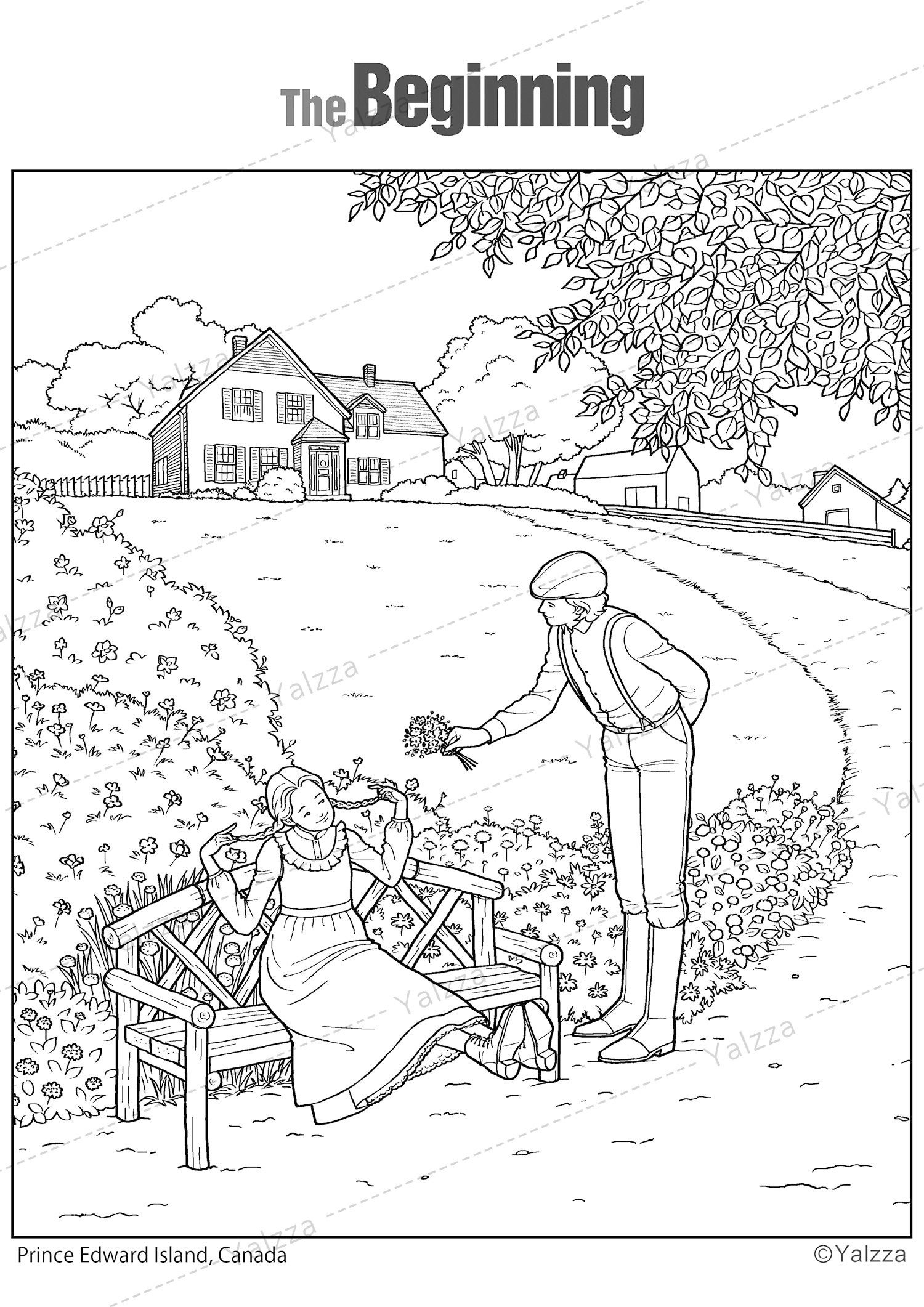 Anne of green gables in canada adult colouring page printable colouring pages the beginning coloring book a size dpi jpg yalzza