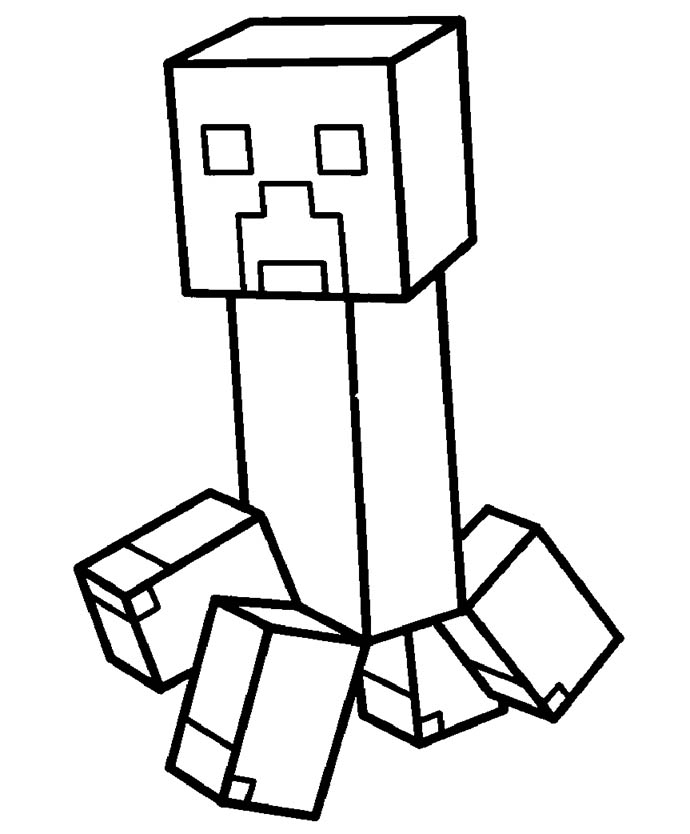 Minecraft creeper coloring page â coloring