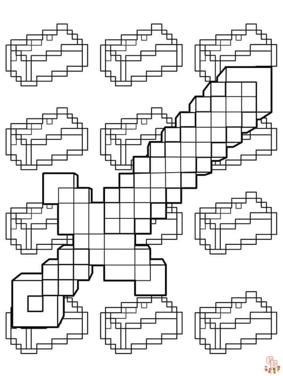 Minecraft coloring pages free printable for kids and adults