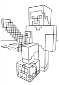 Minecraft sword coloring page free printable coloring pages