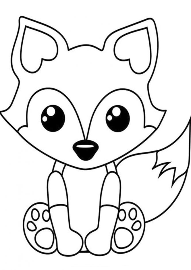 Free easy to print baby animal coloring pages