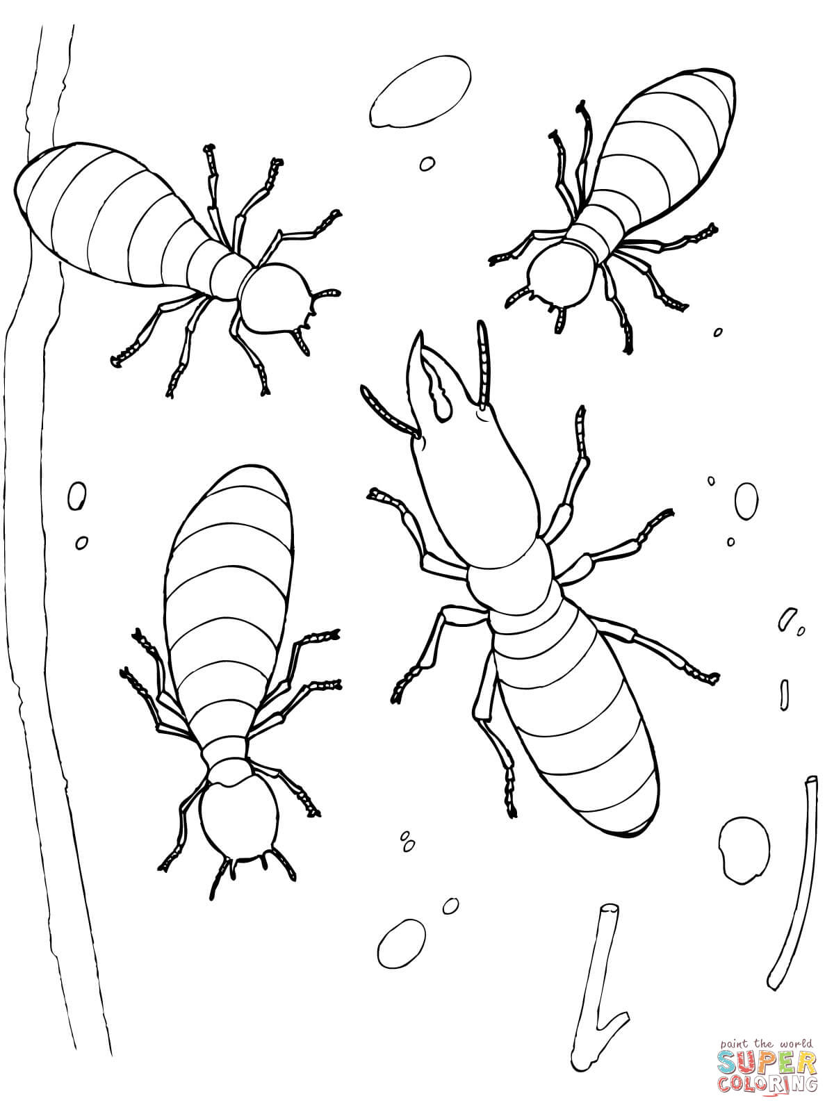 Termites coloring page free printable coloring pages