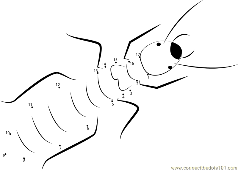 Termites dot to dot printable worksheet