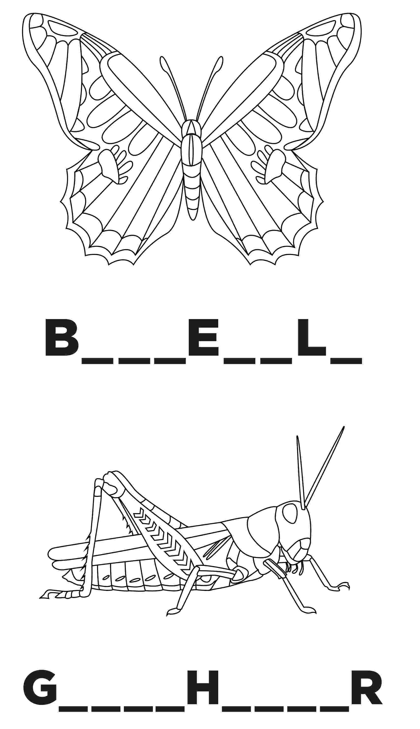 Insect coloring pages blog