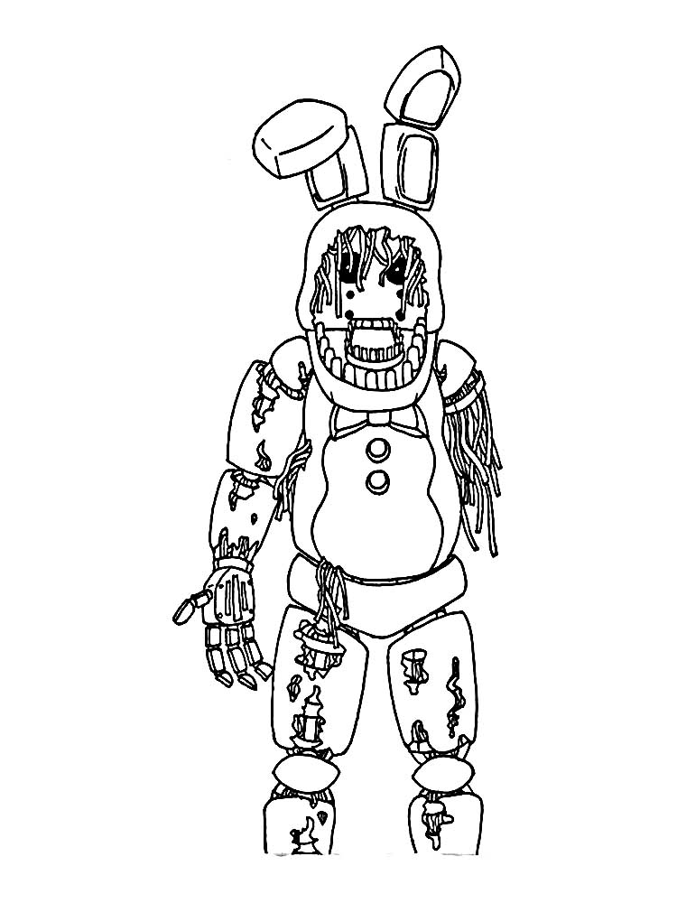 Animatronics coloring pages to print and color
