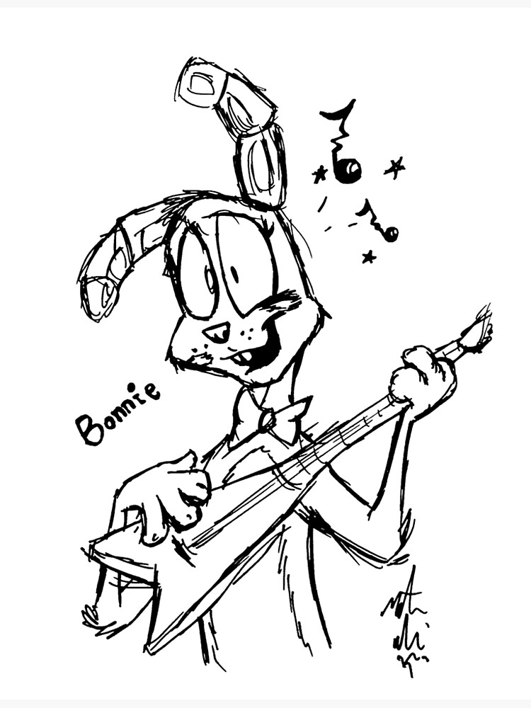Fnaf bonnie the bunny art print for sale by mattwilldo